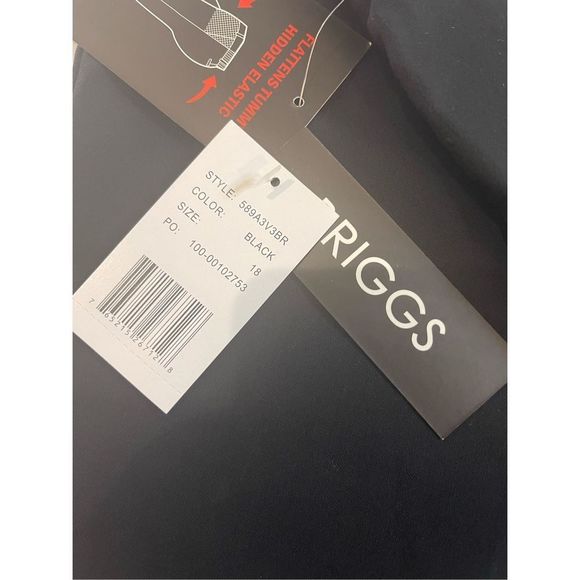 Briggs black size 18 pants comfort waistband and slimming solution NWT - Picture 8 of 8